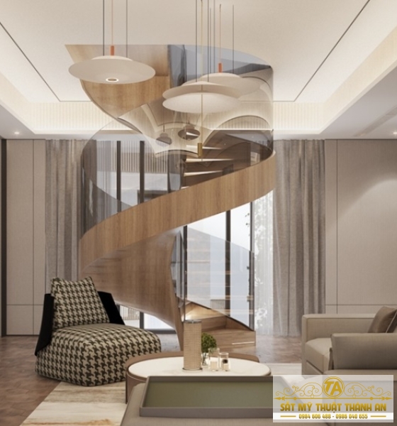 Mẫu cầu thang xoắn ốc đẹp